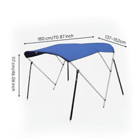 Waterproof Bimini Top 600D Oxford Cloth 4 Bow Bimini Top Protection Aluminum Frame Boat Canopy for Boaters, Fishermen, Yacht