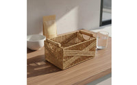Paper Rope Storage Basket Stackable Braided Container Basket Toilet Paper Organizer for Vanity