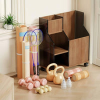 Garden Tool Organizer Space Saving Rolling Garden Tool Rack Multi Tier and Rake Holder for Gardeners, Garage