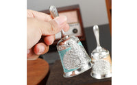 Decorative Hand Bell with Peacock Motif Elegant Metal Hand Bell Retro Handbell Compact for Collectors, Home Decor, Classroom