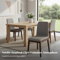 Modern Design Upholstered Backrest Chair Breathable Upholstered Side Chair Versatile Use Kitchen Seat Easy to Clean for Homeowners, Families, Restaurant Owners, Dining Room, Home