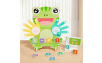 Child-Centered Math Board with Movable Hands Educational Math Teaching Board Interactive Learning Toy Fine Motor for Kindergarteners, Toddlers, Home School
