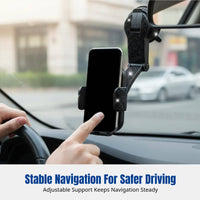 Crystal Car Phone Holder, Universal Suction Mount, 360° Rotating Anti-Shake Navigation Stand, Multifunctional Dashboard
