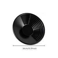 Three-Rib Gold Panning Pan Black Gold Pan Shallow Round Ore Tool Thickened