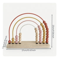Educational Wooden Abacus Minimalist Rainbow Abacus Early Math Wooden Bead Toy Fine Motor for Children, Classroom
