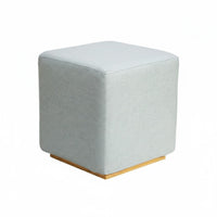 Nordic Design Upholstered Square Stool hardwood Wood Legs Small Seat Multi-Functional Indoor Furniture Space-Saving for Shop Owners, Homeowners, Interior Decorators, Fitting Room, Entryway, Bedroom, Hallway