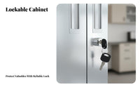 Stainless Steel Drawer Cabinet Rustproof Mobile File Cabinet with Lock Mobile Office Drawer Unit for Lab Technicians, Research Facility