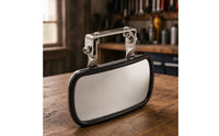 Rounded Corners Black Framed Mirror Metal Hardware Mounting Bracket Mirror