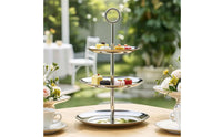 3 Tier Stand Stainless Steel Dessert Serving standGrade Tier Tray for Parties, Buffet