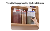Moisture-Proof Rice Dispenser with Measuring Cup Food-Safe Cereal and Grain Storage Bin Space-Saving Design for Countertop, Kitchen Cabinet