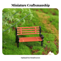 Miniature Bench Realistic Detailing Miniature Landscape Bench Decorative Lichen Landscape Ornament for Crafters, Dollhouses