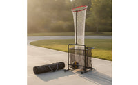 Volleyball Setter Target with Hoop Adjustable Height for Gym, Backyard, Coaches