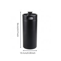 Stainless Steel Beer Keg Side Handle Cutout Cylindrical Beer Keg Rounded Base