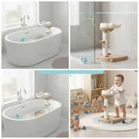 Baby Bath Standing Support Anti-Slip Baby Bath Support with Collar Stable Upright for Toddler, Bathtub, Bathroom