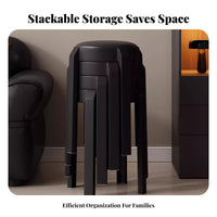Space-Saving Design Stackable Padded Stool Minimalist Aesthetic Backless Chair Multi-Purpose Indoor Seating Sturdy Construction for Event Hosts, Business Owners, Dining Room, Small Apartment, Restaurant, Kitchen