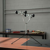 Stable Pipe Joining Clamp Stand Rigid Pipe Clamp with Tripod Base Adjustable Handsunrestricted for Workbench