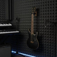 Space Saving Self-Locking Guitar Wall Hanger Easy Installation Wooden Base Guitar Hook Foam Padded Musical Instrument Accessory for Guitarists