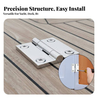 316 Stainless Steel Hinge Yacht Deck Hinge Mirror Polished for Outdoor