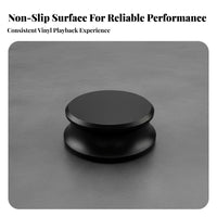 280g Record Puck Aluminum Alloy Construction LP Record Weight Non-Slip Design Turntable Disc Stabilizer for Audiophiles, DJs, Audio Production Studio