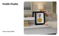Wall Mountable Medal Display Frame Dustproof Medal Display Case Dust-Proof for Collectors Personnel, Living Room, Bedroom, Office