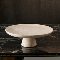 Marble Pedestal Tray Minimalist Marble Produce Dish Bowl Decorative Stone Bowl for Entryway