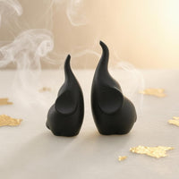 2 Pieces Glazed Elephant Pair Figurines Polished Ceramic Elephant Figurine Reflective Home Decor Matching