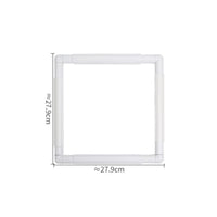 Square Embroidery Frame Plastic Cross-Stitch Frame Lightweight Holder Adjustable for Crafters, Punch Needle