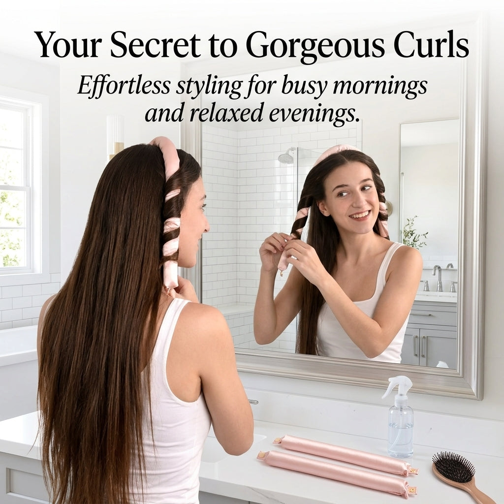 Foam Curling Rods for Overnight Heatless Wave Curlers for Sleeping, Soft Lightweight for Home Use, No Heat Lazy Styling Rollers Set