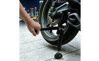 Single-Arm Motorcycle Stand Foldable Portable Wheel Stand Lift Jack Compact for Garage