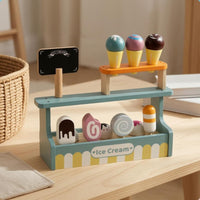 Ice Cream Shop Toy Set Role Play Ice Cream Stand Playset Fine Motor Skills Pretend Dessert Shop for Children