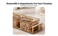 Divided Appetizer Tray with Lid Multi-Compartment Snack Organizer Elegant Design