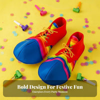 Clown Shoes Colorful Design Clown Shoe Covers Bright Colors Oversized Shoe Covers for Entertainers, Adults, Carnivals, Stage Performances, Halloween