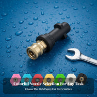 8 Pieces 1/4 Inch Quick Connect Adapter Pressure Washer Adapter Watertight Brass Pressure Washer Coupler for Patio Cleaning