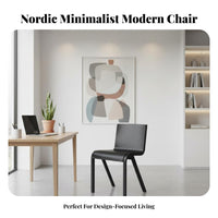 Armless Side Chair Nordic Design Aesthetic Molded Plywood Chair Bentwood Construction Ergonomic Backrest for Adults, Kitchen