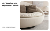 Enveloping Chair rotate Function Single Sofa Modern aesthetic Living Room Seating for Homeowners, Office Workers, Lounge Area, Bedroom, perusing corner