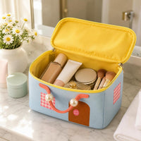 Dopamine Portable Cosmetic Bag for Women, Large Capacity Waterproof Travel Toiletry Organizer