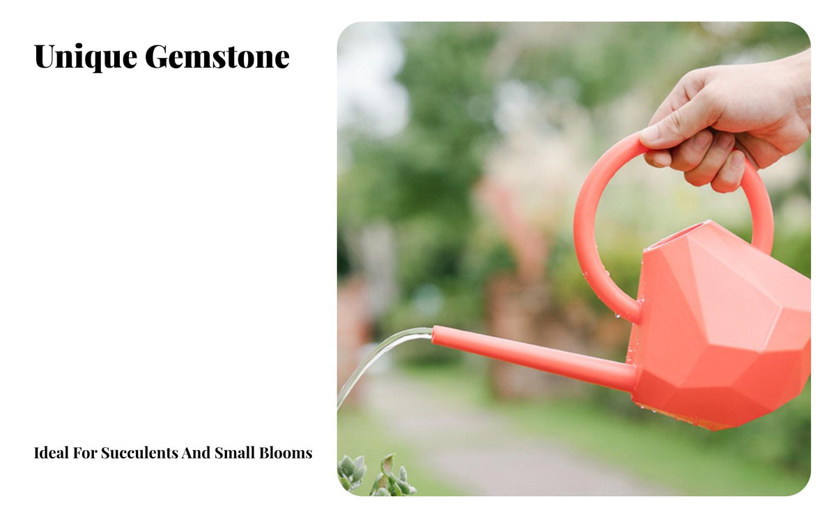 Diamond Shaped Watering Can Comfortable Handle 1.5L Watering Pot Lightweight Long Spout Water Can for Kids, Gardeners, Balcony, Garden, Indoor