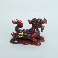 Glossy Dragon Tea Pet Decorative Resin Tea Pet Vivid Mythical Beast Figurine Traditional for Collectors