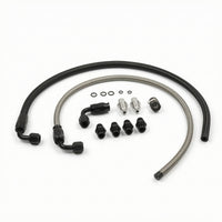 Power Steering Hose Kit Aluminum Alloy Power Steering Line Kit Braided Hose with Fittings High Pressure Leak-Proof