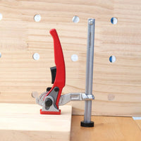 2 Pieces Quick Release Track Saw Clamp Heavy Duty Ratcheting Track Saw Clamp Non-Marring Pads Clamping Device for Woodworkers, Carpenters