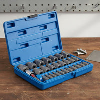 27 Pieces Stripped Screw Extractor Drill and Wrench Compatible Hex Nut Remover Kit Multi-Groove Design Stripped Bolt Extractor Kit for Workshop