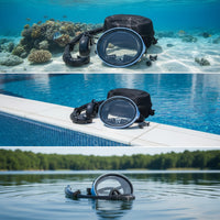 Snorkeling Gear with Case Panoramic Carrying Pouch Portable Breathing Tube for Adults