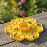 Flower Bee Feeder Honeycomb-Style Bee Feeder Detachable for Backyard, Apiary