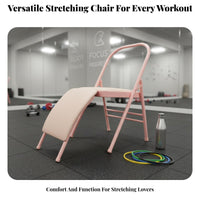 Foldable Iyengar Mind-Body Chair Padded Seat Backless Folding Mind-Body Chair Portable and Space-Saving Fitness Equipment Non-Slip Feet for Beginners, Seniors, Home Gym