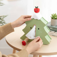 Decorative Tissue Box with Legs Multifunctional Design Cartoon Tissue Holder Phone Stand Tree Shaped Napkin Container for Kids, Bedside Table, Desktop