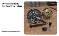 Cycle Crankset and Freewheel Set Universal Mountain Bike Crankset Cassette Kit Bike Chainring and Cassette Kit
