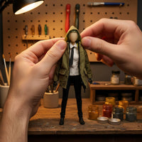 1/12 Scale Figure Coat Highly Detailed 6 Inch Figure Coat Workmanship 1/12 Scale Windbreaker for Collectors, Hobbyists, Toy Photography
