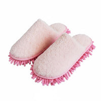 Detachable Mop Slippers Fleece Lined Cozy Floor Cleaning Slippers Time Saving Indoor Footwear for Home
