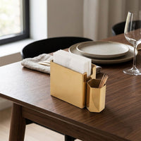 Napkin Holder, Napkin Stand, Gold, Stainless Steel, Modern Design, For Dining Table, Cafe, Restaurant Compatible