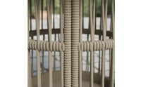 Nordic Patio Set High-End Rope Dining Chair Set Woven Patio Furniture Easy to Match Woven Rope Chair Rust-Proof Metal Frame